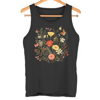 Dibujo De Floresilvestres Con Mariposas Camiseta sin mangas - Regaloses