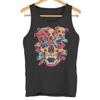 Disfruta De Tu Lado Profundo Con Este Diseño De Calavera De Perro Camiseta sin mangas - Regaloses