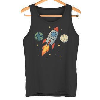 Divertido Gráfico De Nave Espacial Y Planetas De Cohetes Camiseta sin mangas - Regaloses