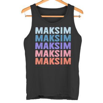 Divertido Regalo Nombre Maksim Personalizado Primer Nombre Camiseta sin mangas - Regaloses