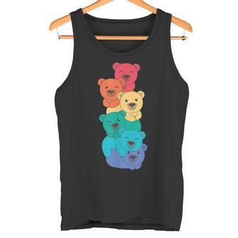 Drapeau Arc-En-Ciel Gay Pride Lgbtq Ours En Peluche Débardeur e - Cadeauxyz