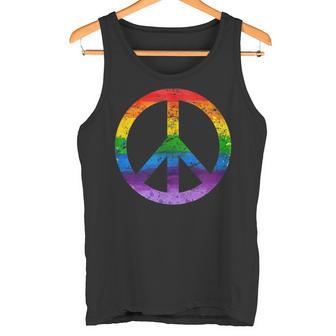 Drapeau De La Paix Hippie Arc-En-Ciel Drapeau Lgbt Gay Pride Débardeur e - Cadeauxyz