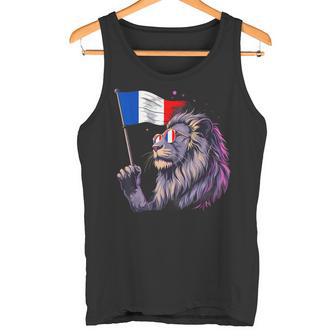 Drapeau Français Lion Racines Françaises Fierté Française France Débardeur e - Cadeauxyz