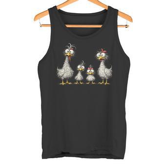 Eagerlys Arte Colorido Y Divertido De Pollo Familia De Pollo Loco Camiseta sin mangas - Regaloses