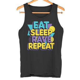 Eatleep Rave Repeat Divertida Música Edm Fiesta Techno Techno Camiseta sin mangas - Regaloses