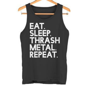 Eatleep Thrash メタルリピート 音楽 タンクトップ - Kawaiitshirt