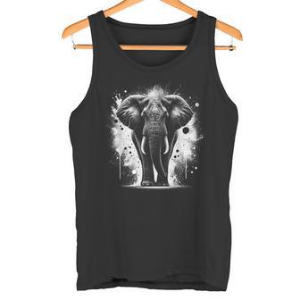Éléphant Cool Avec Éclaboussures De Peinture Débardeur e - Cadeauxyz