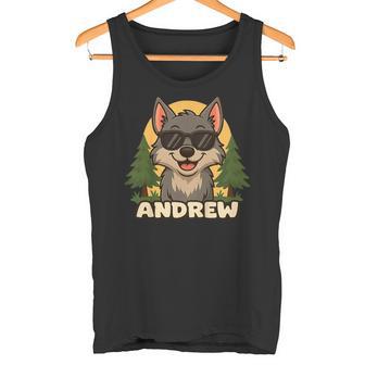 Enfant Andrew – Loup Avec Prénom Pour Garçons Débardeur e - Cadeauxyz