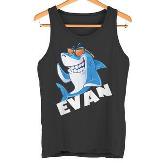 Enfant Nom Du Requin Evan Cadeau Pour Garçons Débardeur e - Cadeauxyz