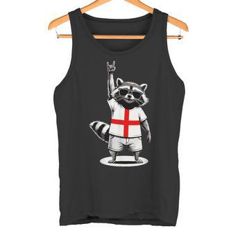 Englische Flagge Waschbär Lustig England Tank Top - Seseable