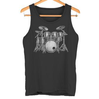 Ensemble De Batterieintage Rock Percussion Musicien Cadeaux Débardeur e - Cadeauxyz