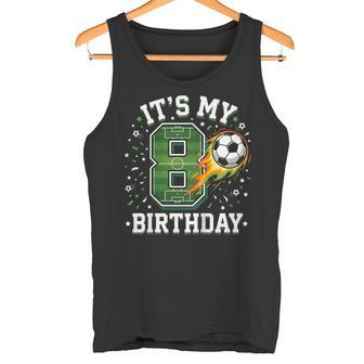Es Mi Octavo Cumpleaños Campo De Pelota De Fútbol 8 Años Niño Camiseta sin mangas - Regaloses
