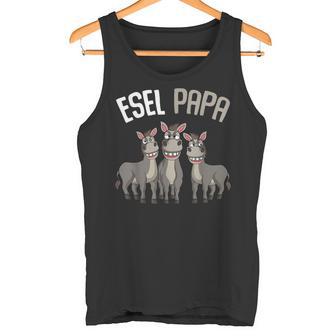 Esel Papa Bauernhof Landwirt Tank Top - Seseable