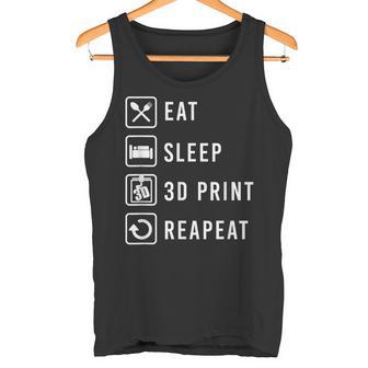 Esseniechlaf 3D-Druck Wiederholen 3D-Druck Nerd 3D-Drucker Geschenk Tank Top - Seseable
