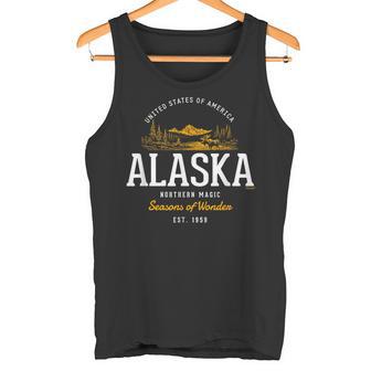 Estilo Retro Estados Unidos Alaskaintage Camiseta sin mangas - Regaloses