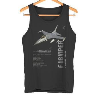 F-16 バイパー ファイティング ファルコン ジェット戦闘機仕様 タンクトップ - Kawaiitshirt