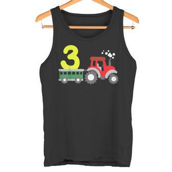 Farm Tractor 3Er Cumpleaños 3 Tres Años Niños Niños Niños Camiseta sin mangas - Regaloses