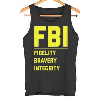 Fbi Motto 「Fidelity Bravery Integrity」 法執行機関 タンクトップ - Kawaiitshirt