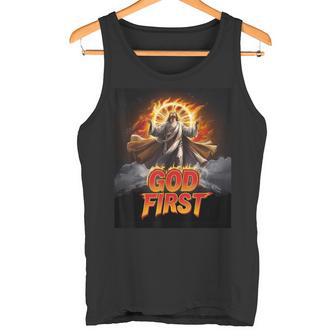 Fe Cristiana Diciendo Que Dios Primero Camiseta sin mangas - Regaloses