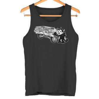 Felix 猫 カートゥーン ローライダー 油圧バウンス チルト カークラブ タンクトップ - Kawaiitshirt