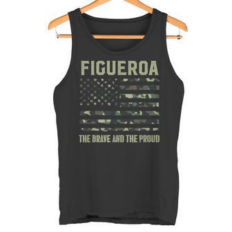Figueroa Nom Camouflage Drapeau Américain Débardeur e - Cadeauxyz