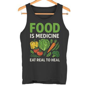 Food Is Medicineの栄養士、自然療法医栄養士へのギフト 長袖tシャツ タンクトップ - Kawaiitshirt