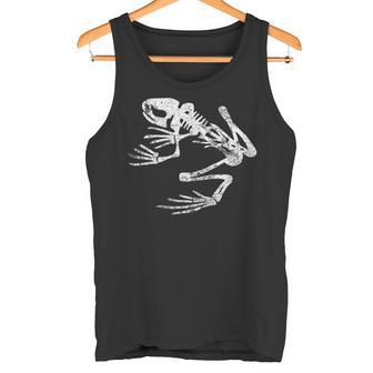 Frogman Bonefrog アンティーク調ホワイトプリント タンクトップ - Kawaiitshirt