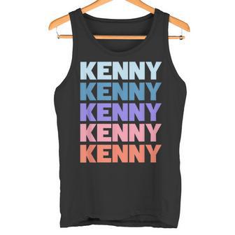 Modern Repeated Text Kenny タンクトップ - Kawaiitshirt