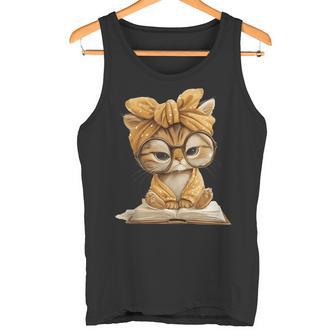Gafas De Lectura Con Diseño De Gato Para Amantes De Los Libros In Mangas Camiseta sin mangas - Regaloses