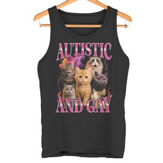 Gato Bootleg Divertido Autista Y Gay Camiseta sin mangas - Regaloses