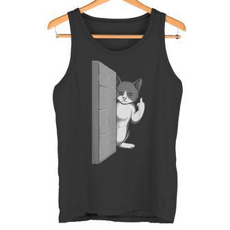 Gato Divertidooltea El Pájaro Gato Te Odia El Dedo Medio Camiseta sin mangas - Regaloses