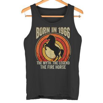 Geboren 1966 Der Mythos Die Legende Das Feuerpferd Retro Tank Top - Seseable