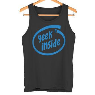 Geek Inside Eccentric Intellectual Tech タンクトップ - Kawaiitshirt