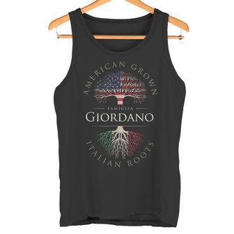 Giordano ファミリーネーム アメリカ栽培 イタリア ルーツ イタリア 国旗 タンクトップ - Kawaiitshirt