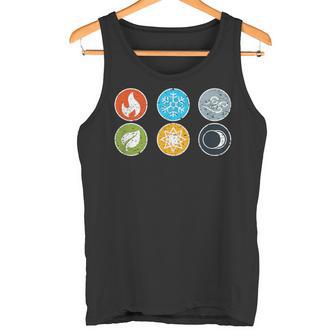 Gloomhaven Elements シンボル 火 氷 空 地球 ライトダーク タンクトップ - Kawaiitshirt
