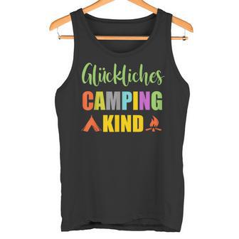 Glückliches Camping Kind Camper Caravan Zelt Kinder Camping Tank Top - Seseable