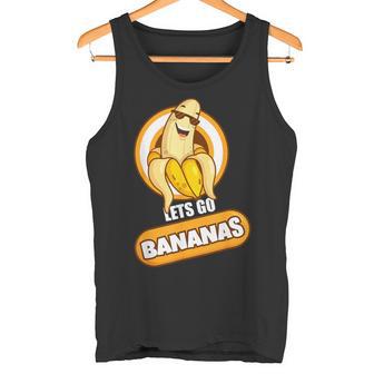 Lets Go Lustige Banane Mitonnenbrille Tank Top - Seseable