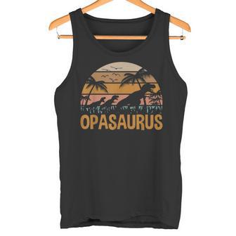 Großvater Lustiges Opasaurus Bester Opa Dino Tank Top - Seseable