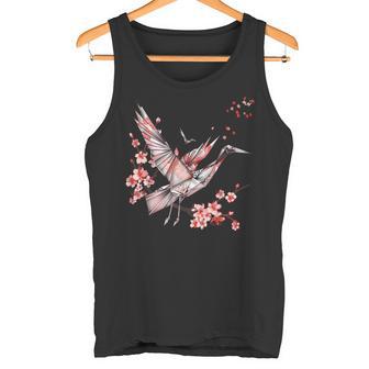 Grulla Japonesa De Origami De Corona Roja T Para Grulla Camiseta sin mangas - Regaloses