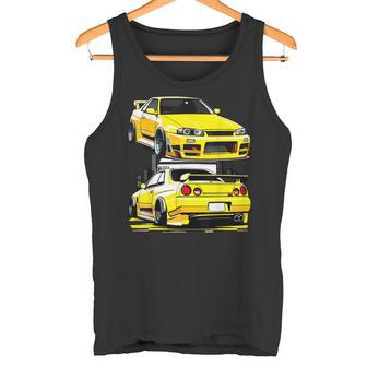 ブラック Gt R 32 Jdm スカイラインチューナー レーシングスタンス カードリフト タンクトップ - Kawaiitshirt