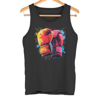 Guantes De Boxeo Pintados De Colores En Boxeo Artístico Camiseta sin mangas - Regaloses