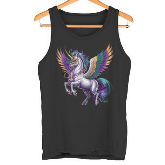 Happy Mardi Gras ユニコーンマスク ニューオーリンズフェスティバル タンクトップ - Kawaiitshirt