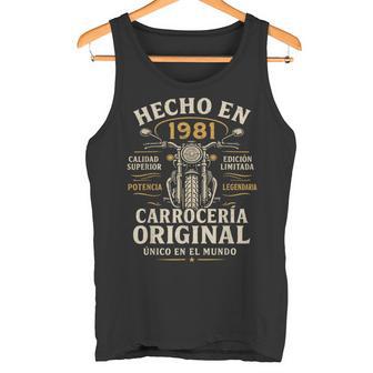 Hecho En 1981 45 Años Cumpleaños Moto Biker Hombre Motero Camiseta sin mangas - Regaloses