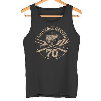 Herren Bbq Fleisch Grillen Enthusiastisch 70 Geburtstag Tank Top - Seseable