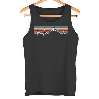 Herzschlag Berge Bergwandern Wandern Berg Ekg Wander Tank Top - Seseable