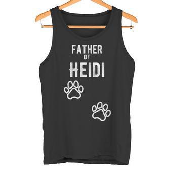 Hombre Father Of Heidi – Perro Cachorro Personalizado Nombre Gráfico Camiseta sin mangas - Regaloses