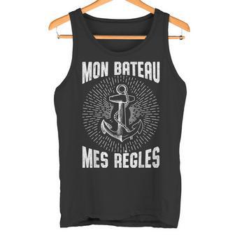 Homme Capitaine Mon Bateau Mes Règles Bâteaux Moteur Cadeau Marin Débardeur e - Cadeauxyz