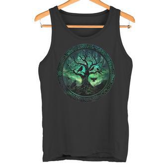 Hugin & Munin Con Diseño De Cuervos De Odinsikingo Árbol De Laida Camiseta sin mangas - Regaloses