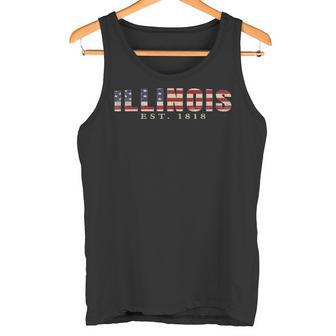 Illinois Con Bandera De EeUu Illinois Est 1818 Camiseta sin mangas - Regaloses