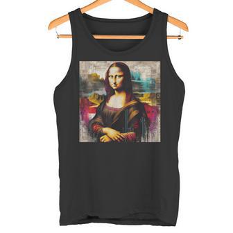 Illustration Artistique De Graffiti De Léonard Deinci Mona Lisa Débardeur e - Cadeauxyz